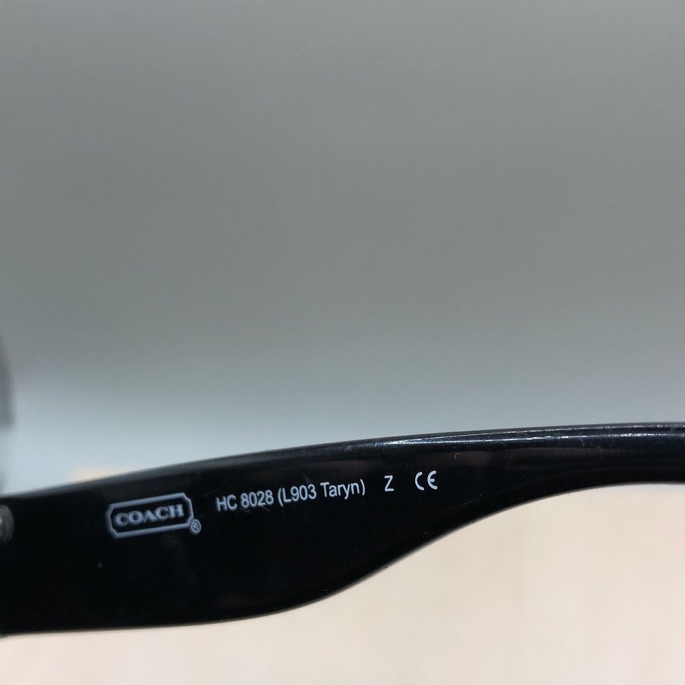 Coach 8028 Taryn sunglasses L903 Black 59-15-125 Butterfly Shape w Logo Marks - Picture 7 of 9
